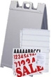 White Signicade a-frame and lettering kit, curb sign holder and lettering kit for 24 x 36 plastic corrugated sheets pads coroplast, orange, yellow, white