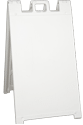 White Signicade a-frame sign holder, curb sign for plastic corrugated sheets pads coroplast, yellow, white & orange
