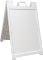 black signicade deluxe curb sign, a-frame sign holder for plastic corrugated sheets pads coroplast