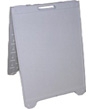 white minicade a-frame sign holder for plastic corrugated sheets pads coroplast